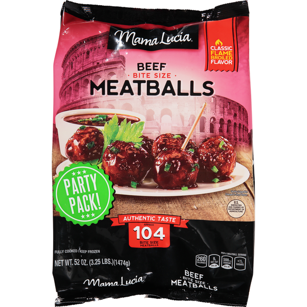 Mama Lucia Meatballs, Beef, Bite Size, Party Pack Same-Day