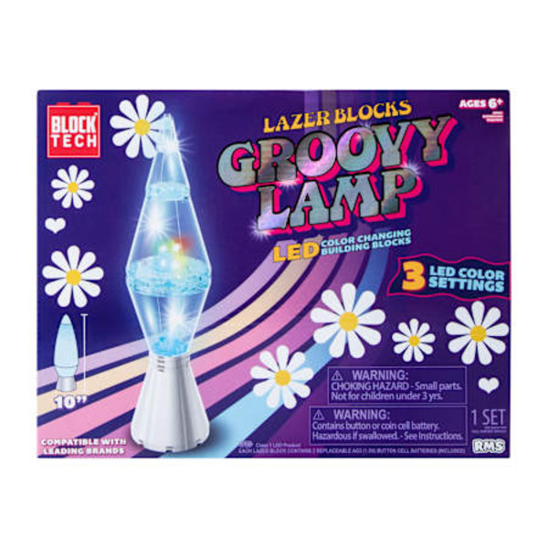 Block Tech Lazer Blocks Groovy Lamp LED Building Blocks Set