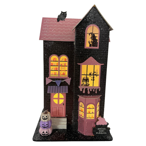 The Halloween Collection LED Paper Haunted House, Brews & Bubbles