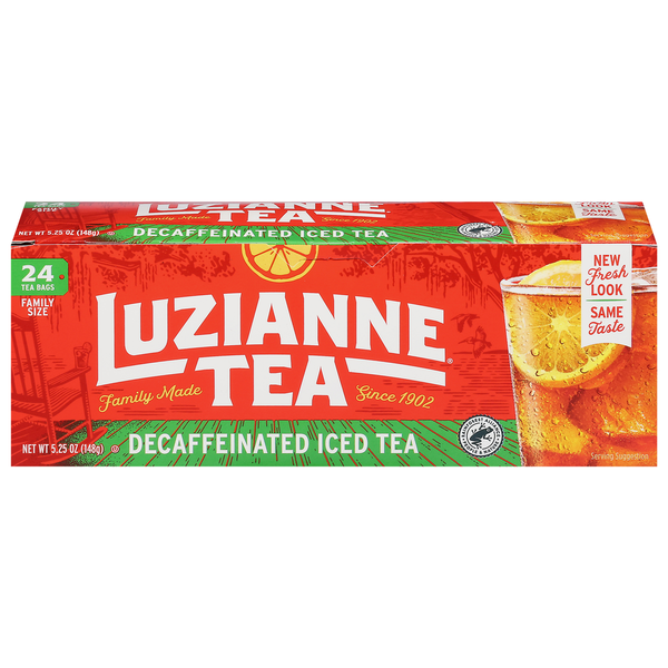 Luzianne Decaffeinated Iced Tea Special Blend, Family Size Tea