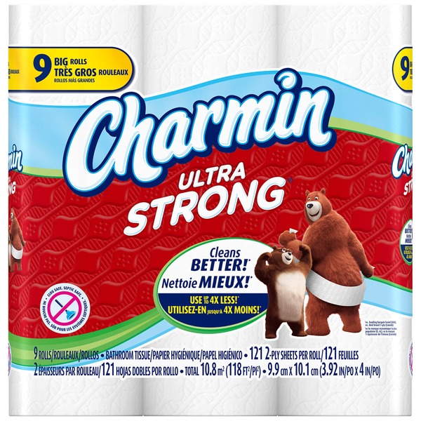 Charmin Ultra Strong Big Rolls Toilet Paper (9 ct) Instacart