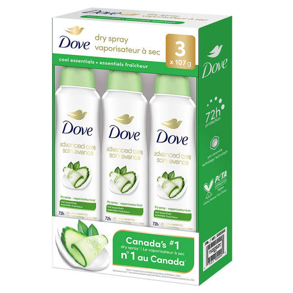 Dove Ladies' Spray 3 x 107 g