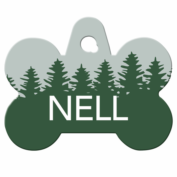 Tag Works Forest Bone Pet ID Tag - Green
