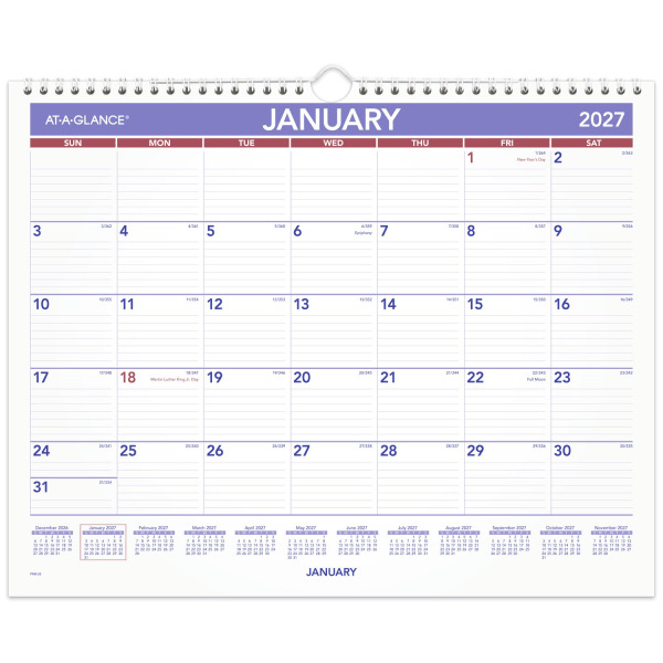 AT-A-GLANCE 2027 Medium Monthly Wall Calendar, 15 x 12 in