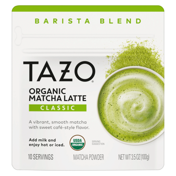 TAZO Tea Organic Classic Matcha Powder Sweetened with Organic Sugar