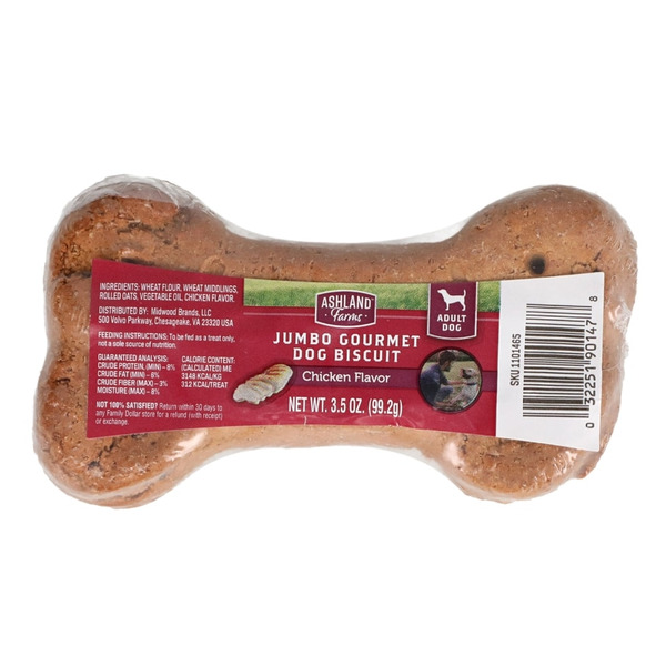Ashland Farms Chicken Flavor Jumbo Gourmet Dog Biscuit Same-Day