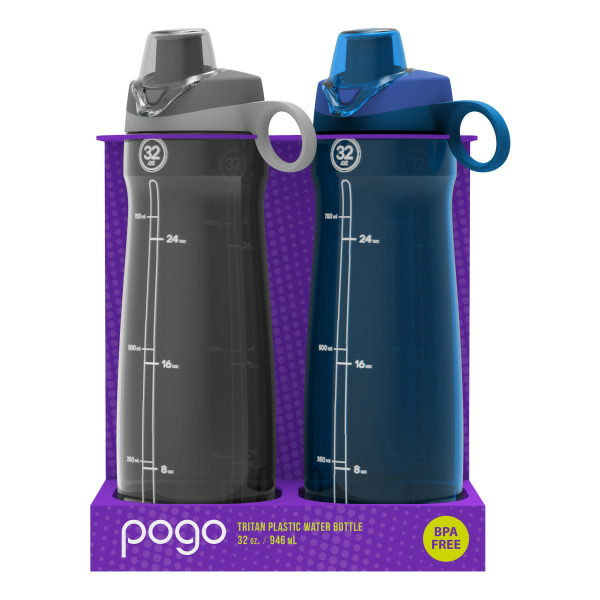 Pogo Portable Beverage Bottle Blue Grey