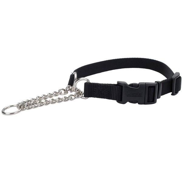 Coastal Pet 3/4" Black Adjustable Check Training Dog Collar with Buckle