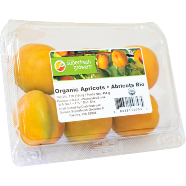 Organic Apricots, Clamshell