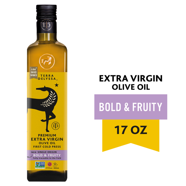 Terra Delyssa Extra Virgin Olive Oil Oil, Bold and Fruity, Single