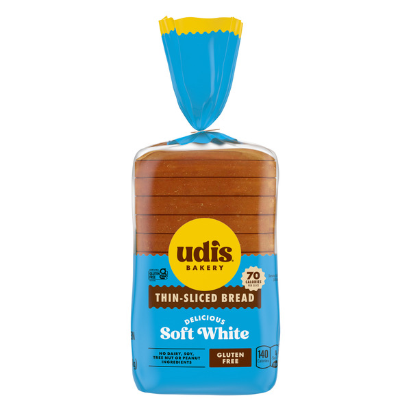 Udi's Gluten Free Delicious Soft White Sandwich Bread, Frozen