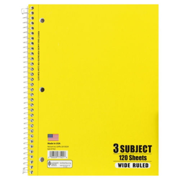 Wegmans Norcom Notebook, Wide Ruled, 120 Sheets Same-Day Delivery or ...