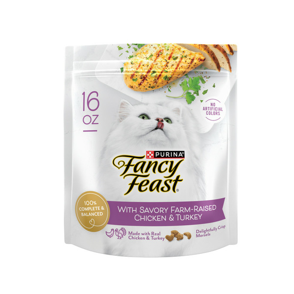 Purina Fancy Feast Dry Cat Food with Savory Farm-Raised Chicken