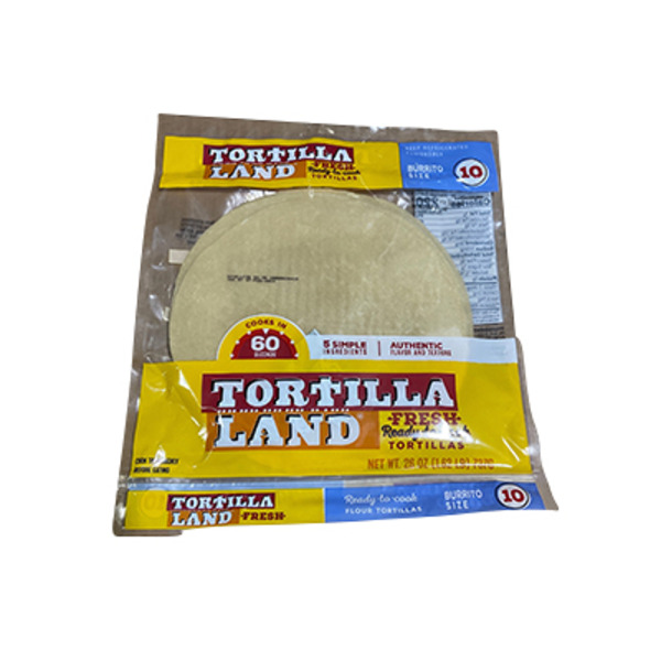 TortillaLand Flour Tortillas Burrito Size, 10 Count