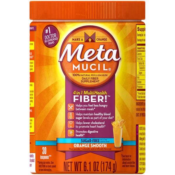 Metamucil Smooth Metamucil Psyllium Fiber Supplement by Meta Orange