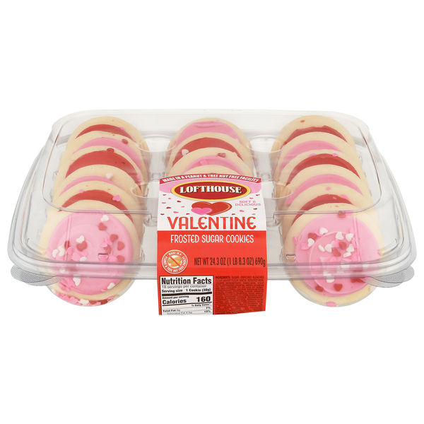 Lofthouse Sugar Cookies, Frosted, Valentine Same-Day Delivery or