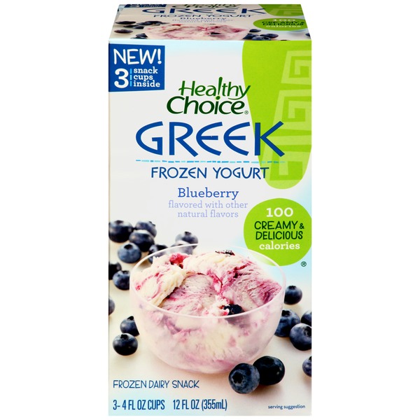 Healthy Choice Blueberry 4 fl. oz. Cups Greek Frozen Yogurt (4 fl oz