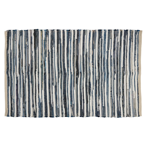 RugRu DIAN RUG 1400×2000mm KIRKTON HOUSE 30x46 Chindi Rug - Light Denim Same-Day Delivery or