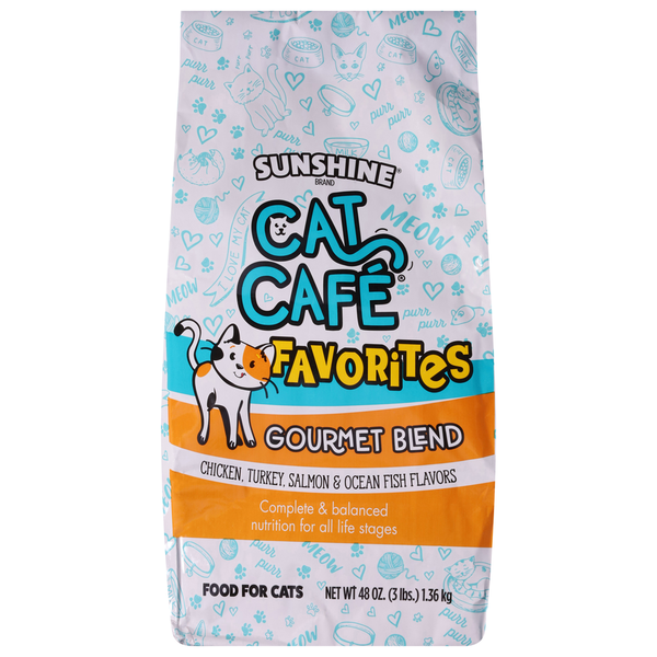 Cat Cafe Cat Food, Gourmet Blend, Chicken, Turkey, Salmon Ocean