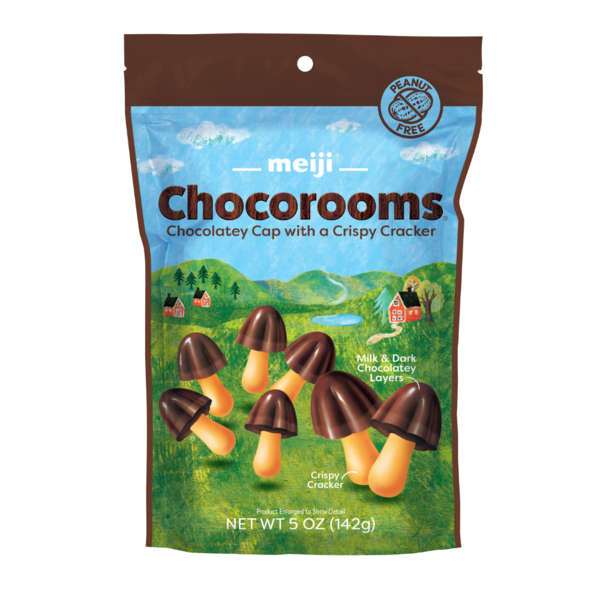 choco tsuyo38 Meiji Chocorooms Chocolatey Mushroom-shaped Cap with a Crispy