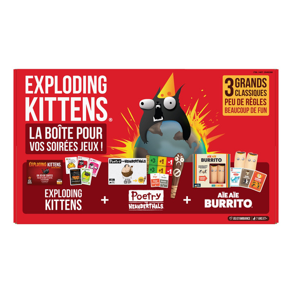 Exploding Kittens French Version Game Night in a Box Card Game