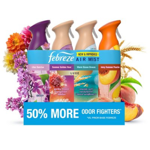 Febreze Air Mist Lilac Sunrise Summer Golden Hour Warm Ocean