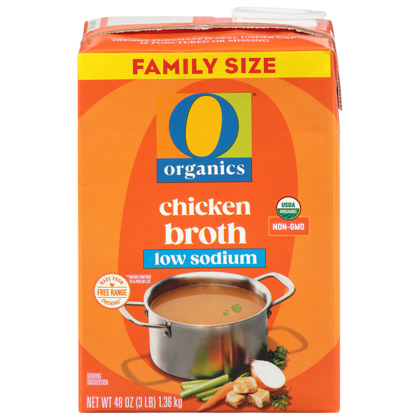 O Organics Low Sodium Chicken Broth Family Size