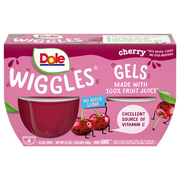 Dole Wiggles Fruit Juice Gels, Cherry Same-Day Delivery or Pickup