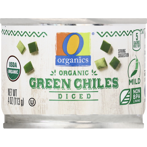 O Organics Green Chiles, Organic, Mild, Diced