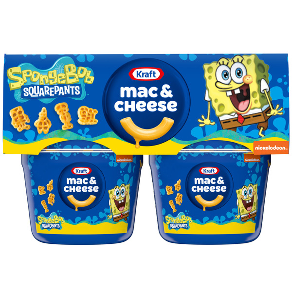 Kraft Mac & Cheese Cups Macaroni and Cheese Microwavable Dinner SpongeBob SquarePants