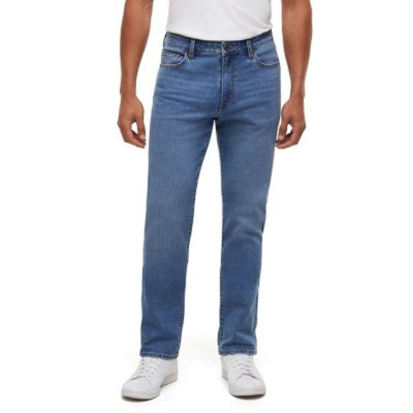 Express Slim Straight Denim, 34 x 30 - Medium Wash Same-Day