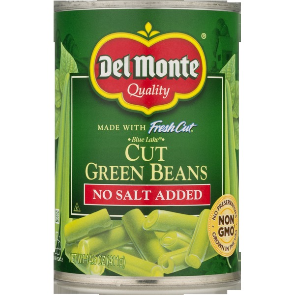 Del Monte Green Beans, Cut, Blue Lake, No Salt Added (14.5 oz) from
