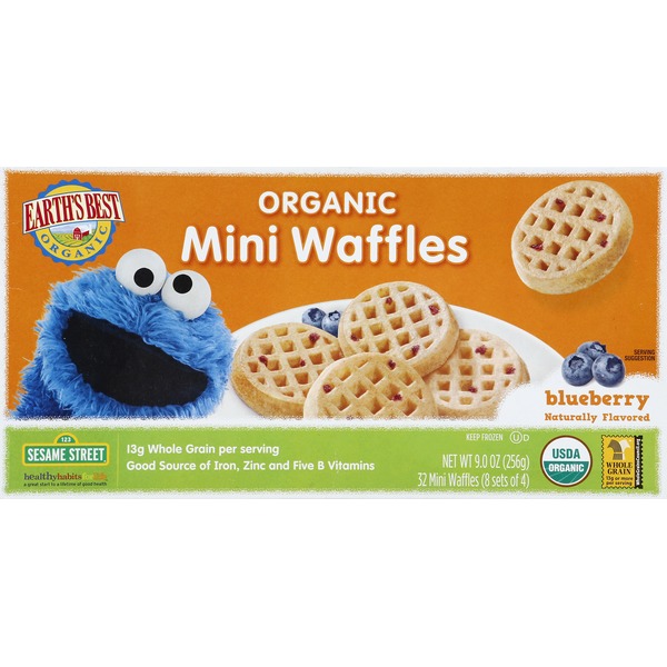 Earth's Best Organic Mini Waffles Blueberry (9 oz) from Safeway Instacart