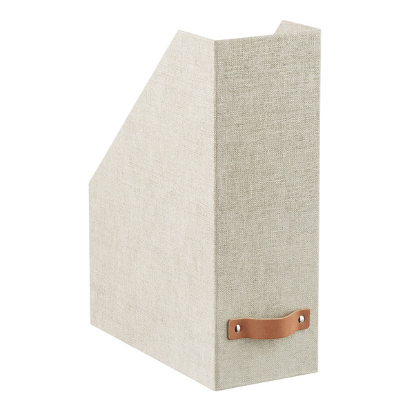 Bigso Box Of Sweden Linen Marten Magazine Holder - 4-1/2" x 9-3/4" x 12-3/4" h