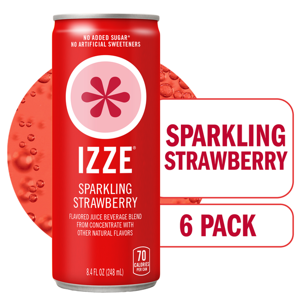 Juice=Juice Miracle×Juice×Bus4 in IZU IZZE Sparkling Juice Beverage Blend, Strawberry, No Sugar