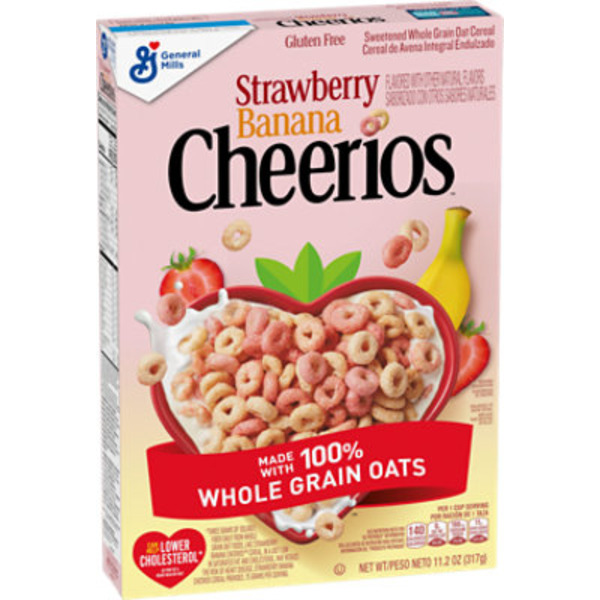 Strawberry Banana Cheerios Heart Healthy Gluten Free Breakfast Cereal, Made with Whole Grain Oats