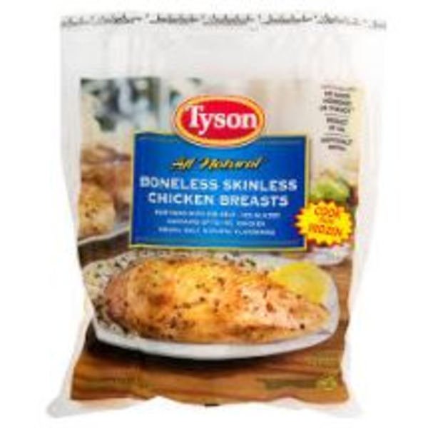 Frozen Tyson #4605-928 - 5oz Raw IQF Boneless Skinless Chicken Breast Fillets - 10 lb Box