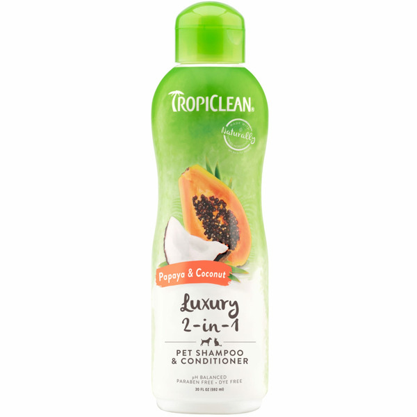 Tropi Clean Papaya & Coconut Luxury 2-in-1 Shampoo and Conditioner for Pets