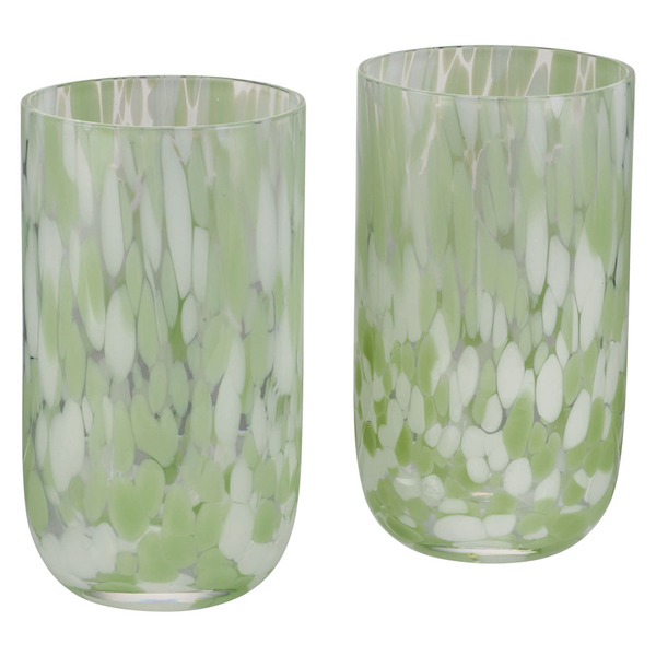 Crofton Green Confetti Tall Glassware 2pk Same-Day Delivery or Pickup | ALDI