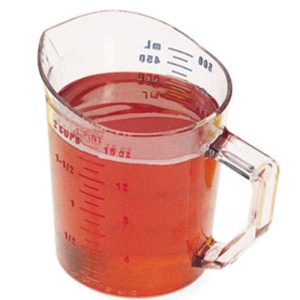 Camwear Measuring Cup, 1 pint, molded handle, polycarbonate, clear, NSF