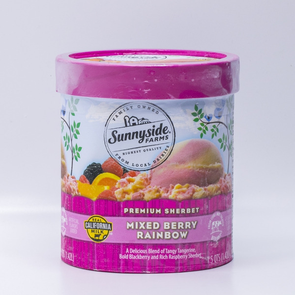 Sunnyside Farms Mixed Berry Rainbow Ice Cream Same-Day Delivery or