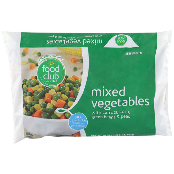 Food Club Mixed Vegetables With Carrots, Corn, Green Beans & Peas