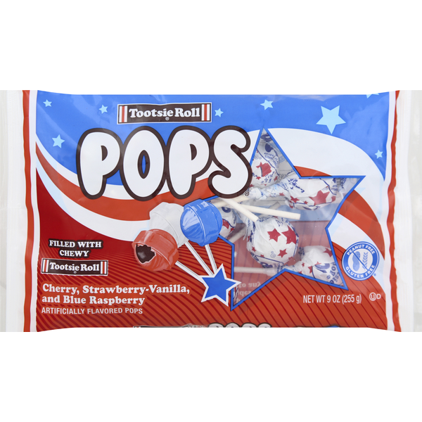 Tootsie Pops, Cherry, StrawberryVanilla, and Blue Raspberry (9 oz