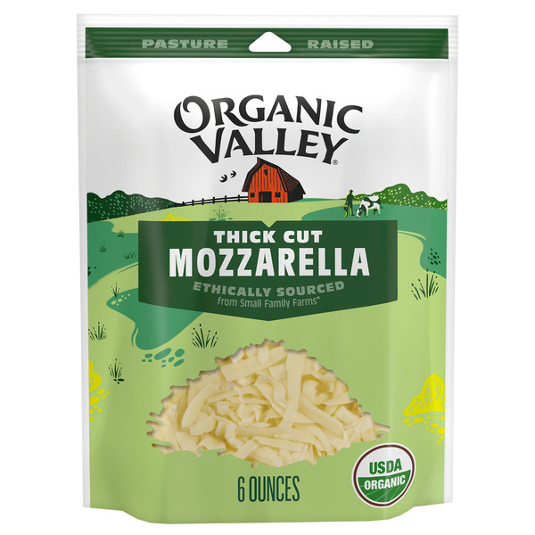 Organic Valley® Organic Thick Cut Shredded Mozzarella Cheese Same