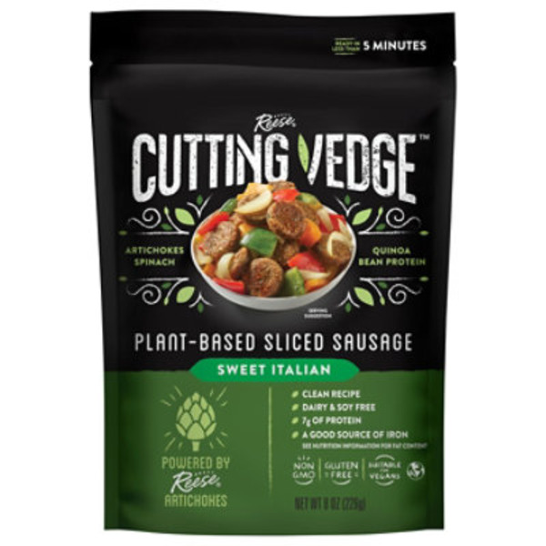 Cutting Vedge Sausage, Sliced, Sweet Italian, Plant-Based