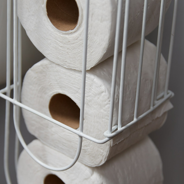 Enlarge Alternative view of Bathroom Accessories Style Selections White Tank Basket Toilet Paper Holder (opens in a new tab)