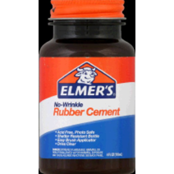 のり ELMER Elmers No-Wrinkle Rubber Cement With Brush (904) - Pack of 6