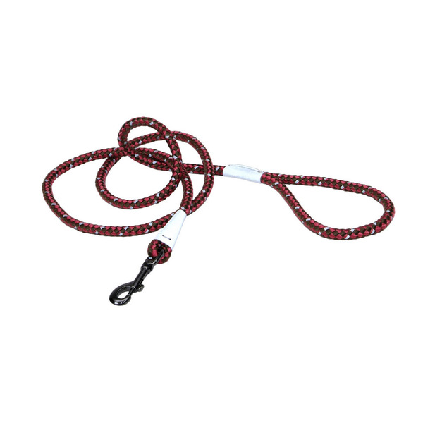 Coastal Pet K9 Explorer 6 Feet Woven Reflective Berry Rope Snap Leash