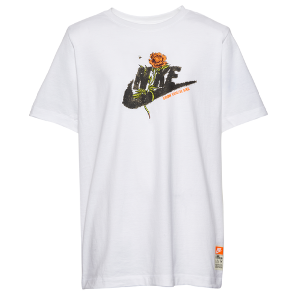 Nike Boys' Grow Ur Sole T-Shirt, S - White/Black