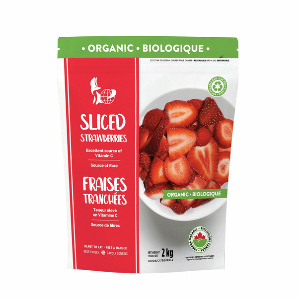 Organic Sliced Strawberries 2 kg